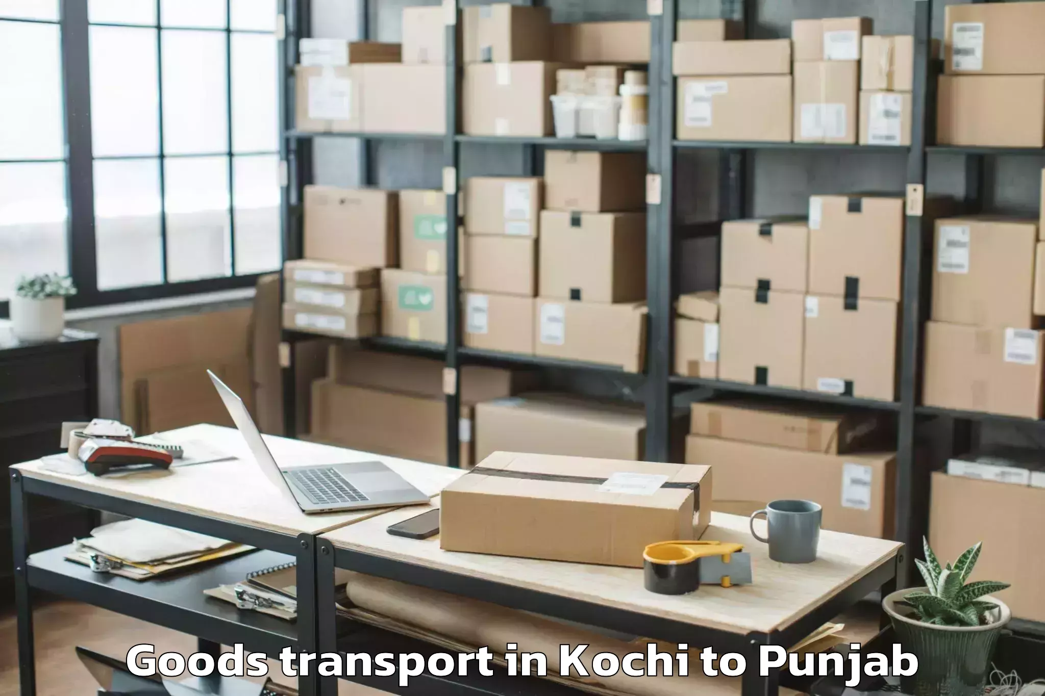 Book Kochi to Zira Goods Transport Online